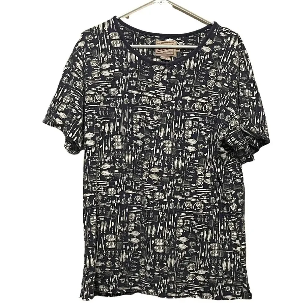 Men's‎ Woolrich Fishing Patterned T-shirt